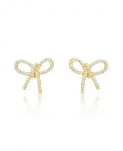 Пусеты-Бантики желтого золота Etoielle, yellow