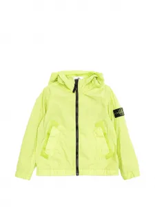 Куртка на молнии с капюшоном Stone Island Junior, желтый