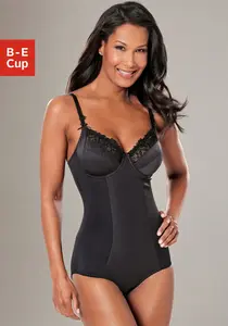 Боди Nuance, на косточках и кружевной вышивке, нижнее белье, черный