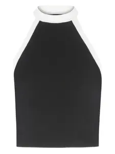 Топ с вырезом халтер Nina Ricci, черный