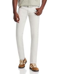 Хлопковые эластичные брюки-чинос Slim Fit с пятью карманами PT Torino, слоновая кость/кремовый