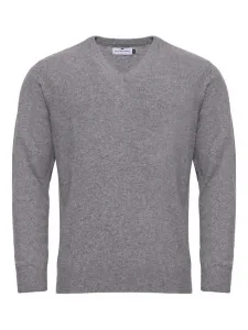 Шерстяной свитер с V-образным вырезом Loja Das Meias, серый