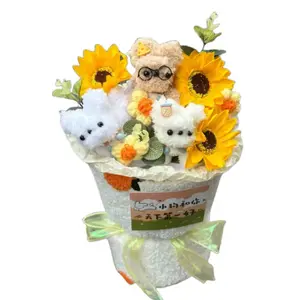 Забавный щенок из скрученных прутьев ручной работы, букет вест хайленд терьера креативная кукла Dolls and bears dance