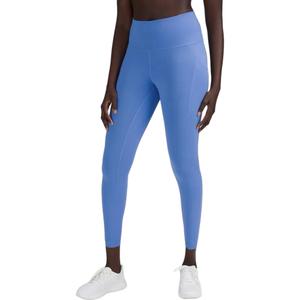 Wunder Train Cropped Performance Leggings Lululemon, синий