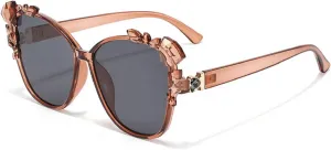 Винтажные солнцезащитные очки Melrose «кошачий глаз» для женщин, квадратные солнцезащитные очки в стиле ретро, ​​модные женские очки 3707, Brown