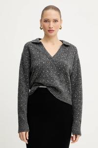 Свитер из смесовой шерсти Pinko, серый