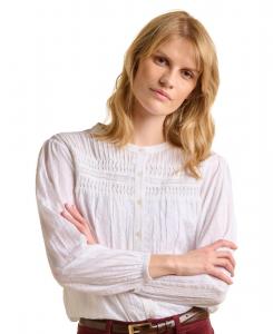 Женская рубашка Angelica с длинными рукавами и круглым вырезом Brakeburn, White