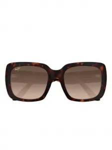Солнцезащитные очки в квадратной оправе Maui Jim, коричневый