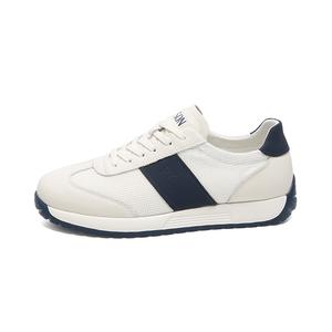 Амортизирующее покрытие, износостойкие, легкие, дышащие, нескользящие, низкие, повседневные туфли для мужчин PT'SON, White Blue