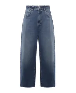 Джинсы с высокой талией из эластичного денима синего цвета. Pinko, синий
