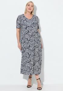 Платье из джерси MATTE LEAF PRINT  Ulla Popken, черный