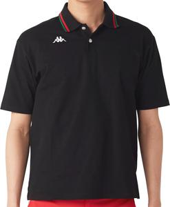 Мужская поло-рубашка Kappa с коротким рукавом, черный/красный