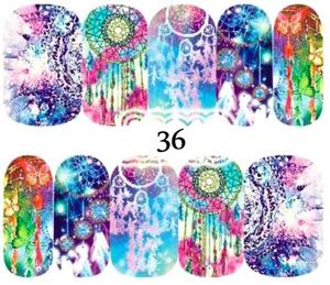 Водные наклейки на ногти - №36, inna