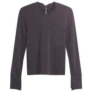 Женская шерстяная бесшовная футболка с длинным рукавом и круглым вырезом Bandit, Shadow