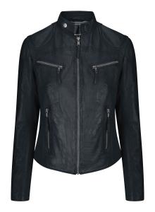 Настоящая кожаная винтажная приталенная байкерская куртка TruClothing, серый