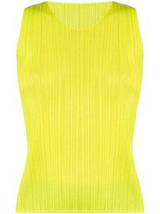 Pleats Please Issey Miyake плиссированная майка, желтый