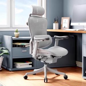 SIHOO C100 Premium Edition эргономичное кресло для компьютера, офиса, руководителя и гейминга, модель R202, цвет Cloud White, с подставкой для ног