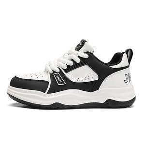 City camel Низкие скейтерские кроссовки мужские черно-белые, цвет Black White