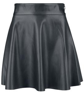 Короткая юбка Noisy May NMandy PU HW Flared skirt WVN NOOS, черный