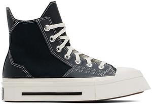 Черные кроссовки Chuck 70 De Luxe Squared High Top Converse, Black/Black/Egret