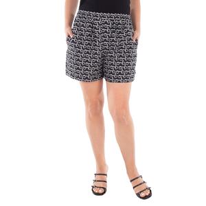 Берберри B Принт Мид-Уэйстед Шелковые Шорты Burberry, серебряный/черный