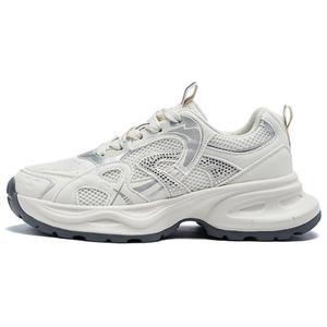 AGSDON Женские низкие кроссовки Chunky, бежевые