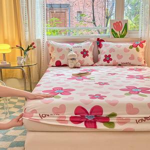 Yalu Простыня на резинке 180х200 см и 2 наволочки, 100% хлопок, цвет Dream into Floral Fragrance