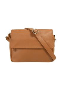 Сумка через плечо, натуральная кожа, производство Италия Samantha Look, цвет Cognac