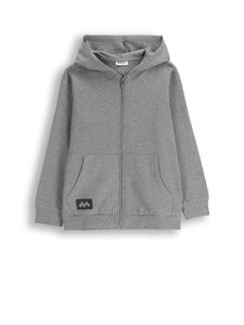 Куртка с капюшоном на подкладке и застежкой-молнией серого цвета MOKIDA