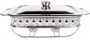 Стеклянная форма для выпечки jinsongdafa с крышкой, 1.8 л, серебряный