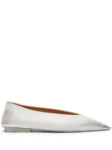 Балетки с заостренным носком Marsèll, серебристый