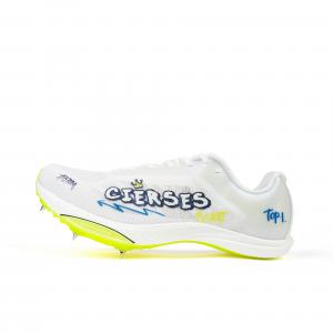 CLERSES Кроссовки для бега CIERSES Low Top Sprint Racing Training унисекс, белые, лимонные