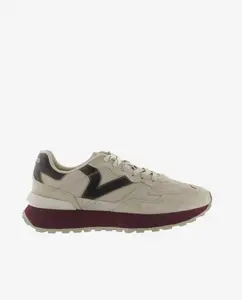Спортивная обувь унисекс из нейлона с подходящими деталями из кожи и замши и логотипом в стиле ретро Victoria, бежевый