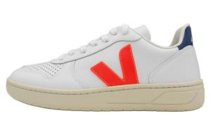 VEJA Кроссовки V 10 Leather 'White Orange Fluo Combalt'