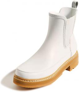 Женские ботильоны YDN с круглым носком на платформе, низкий широкий каблук, эластичные повседневные ботинки на пуговицах, размеры 4-15 США, White