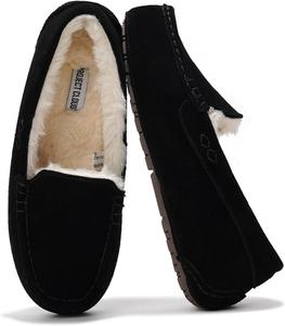 Тапочки Project Cloud для женщин из 100% натуральной кожи - утепленные мехом уличные тапочки с мягкой подошвой с эффектом памяти - стильные женские мокасины (Cathi)