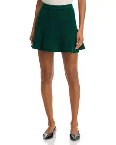 Вязаная мини-юбка Вари French Connection, зеленый