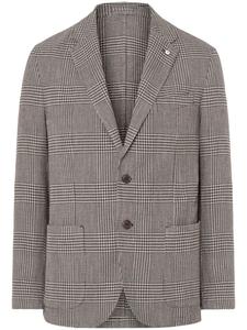 Пиджак в клетку LUIGI BIANCHI MANTOVA, коричневый