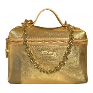 LONGCHAMP Мини-сумка из коровьей кожи для женщин Gold