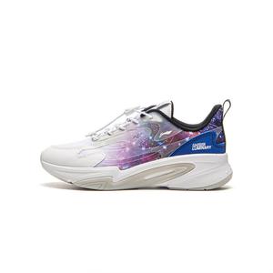 LINING YOUNG Износостойкие низкие детские кроссовки для повседневной носки, белые, фиолетовые, подростковые