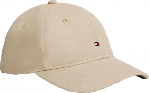 Tommy Hilfiger Womens Tommy Hilfiger Hats for Women | Бейсболка с логотипом из хлопка с регулируемой высотой, Sandalwood
