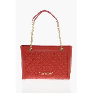 Стеганая сумка-тоут LOVE с золотой цепочкой Moschino, Red