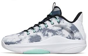 ANTA Антискользящие износостойкие баскетбольные кроссовки Mid-Top мужские серо-белые