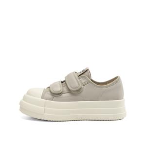 Rosa Bianca Женские легкие низкие скейтерские кроссовки для увеличения роста серые с овчинной стелькой, цвет Gray (Sheepskin Insole)