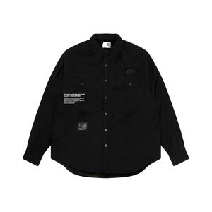 Aape Хлопковая рубашка с аппликацией логотипа, Black BKX