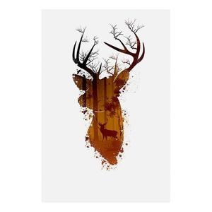 Фреска Artgeist Deer in the Morning, 60 см, белый