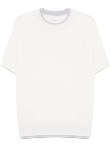 Футболка Eleventy с многослойными деталями, белый