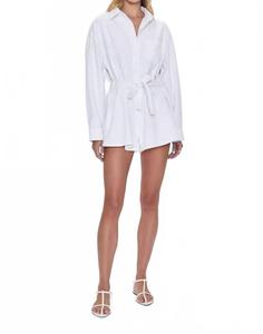 Вэнс Лонг Слив Ромпер в Ярком Белом PISTOLA