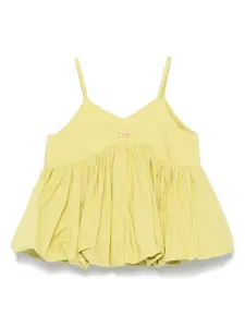 Пышная блузка Pinko Kids, зеленый