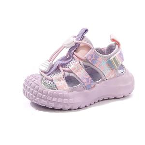 Нескользящие и дышащие детские сандалии с низким верхом для детей от 3 до 7 лет TONYBEAR, фиолетовый